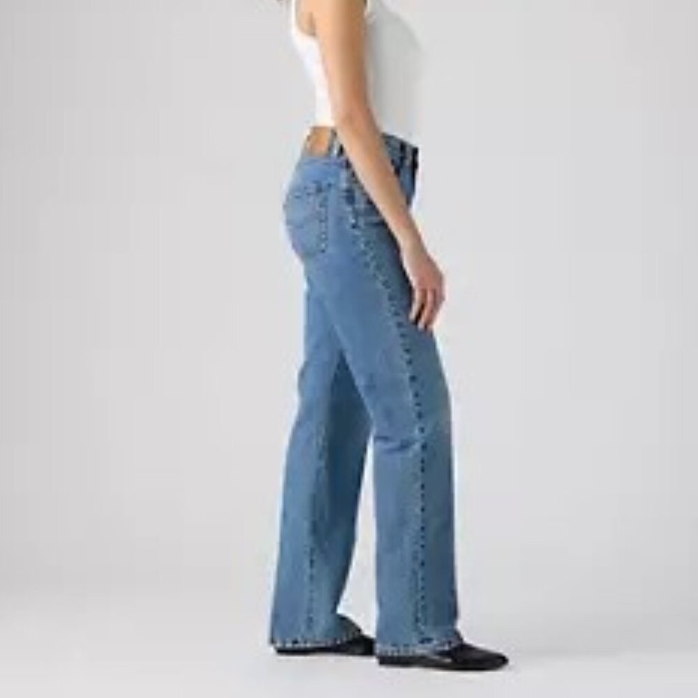 LEVI'S 501 '90S BUTTON FLY WOMEN'S PREMIUM DENIM JEANS NEW TAGS 26 X 30 MID RISE - Picture 4 of 15